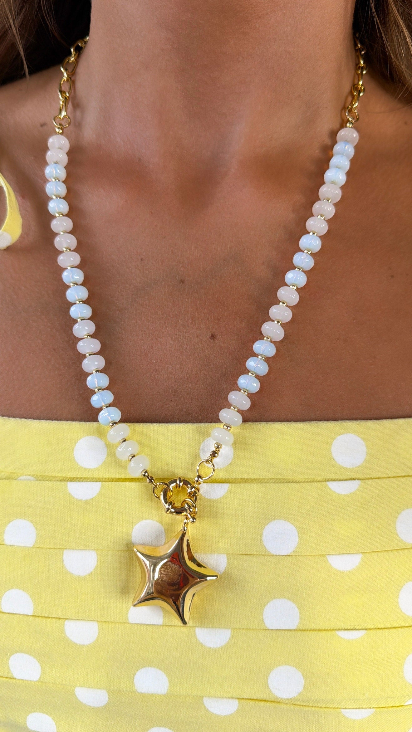 Pearl Puff Star Necklace