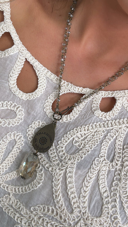 Choose Happy Engraved Necklace, Bronze