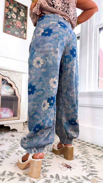 Pearl & Sky Jogger Pants, Navy Multi