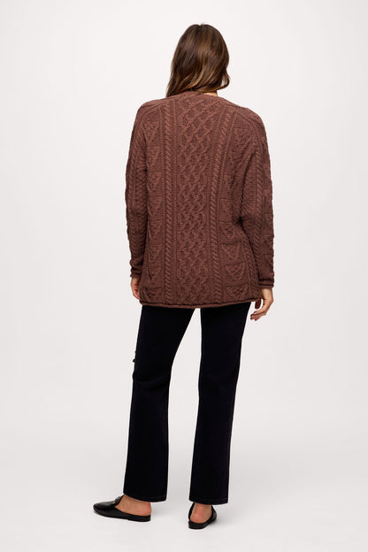 Heritage Cable Sweater | Cocoa