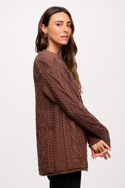Heritage Cable Sweater | Cocoa