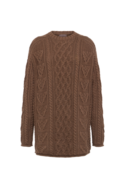 Heritage Cable Sweater | Cocoa