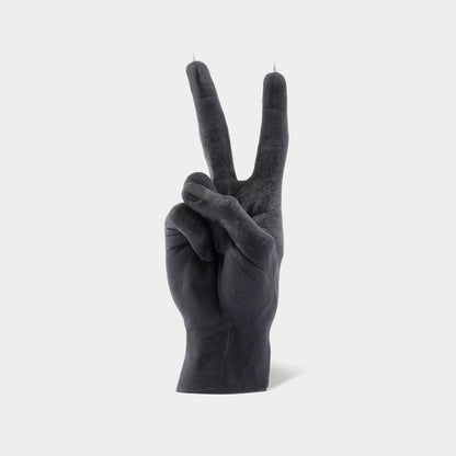 Hand Gesture Candle, Peace Black