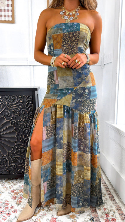 Golden Willow Maxi Dress, Midnight
