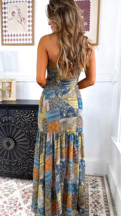 Golden Willow Maxi Dress, Midnight