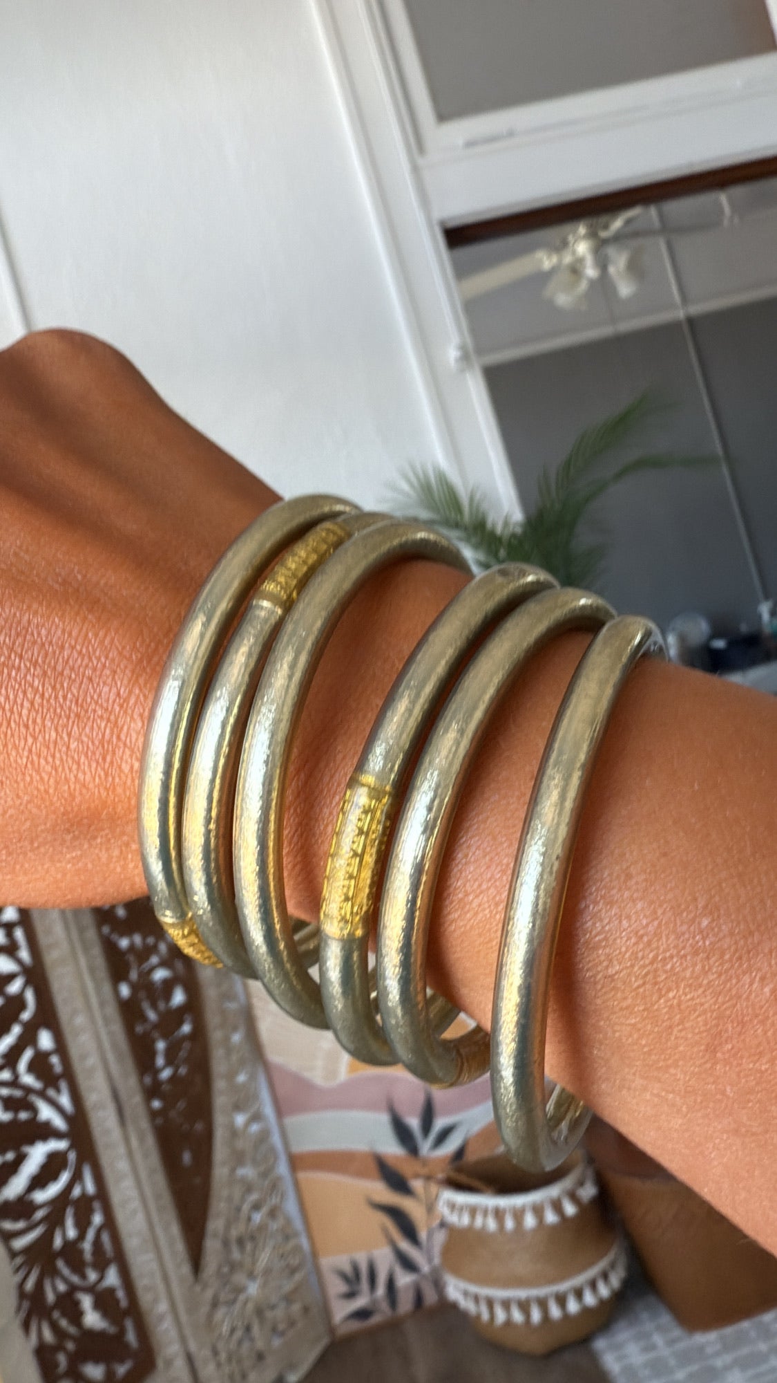BuDhaGirl: Etoile All Weather Bangle (Set of 6)- Serenity Prayer