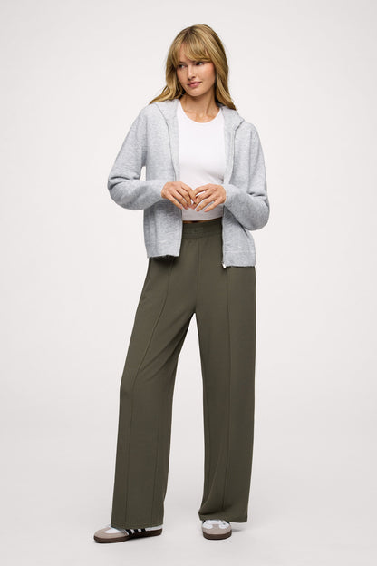 Cozy Knit Zip-Up Cardigan | Heather Grey