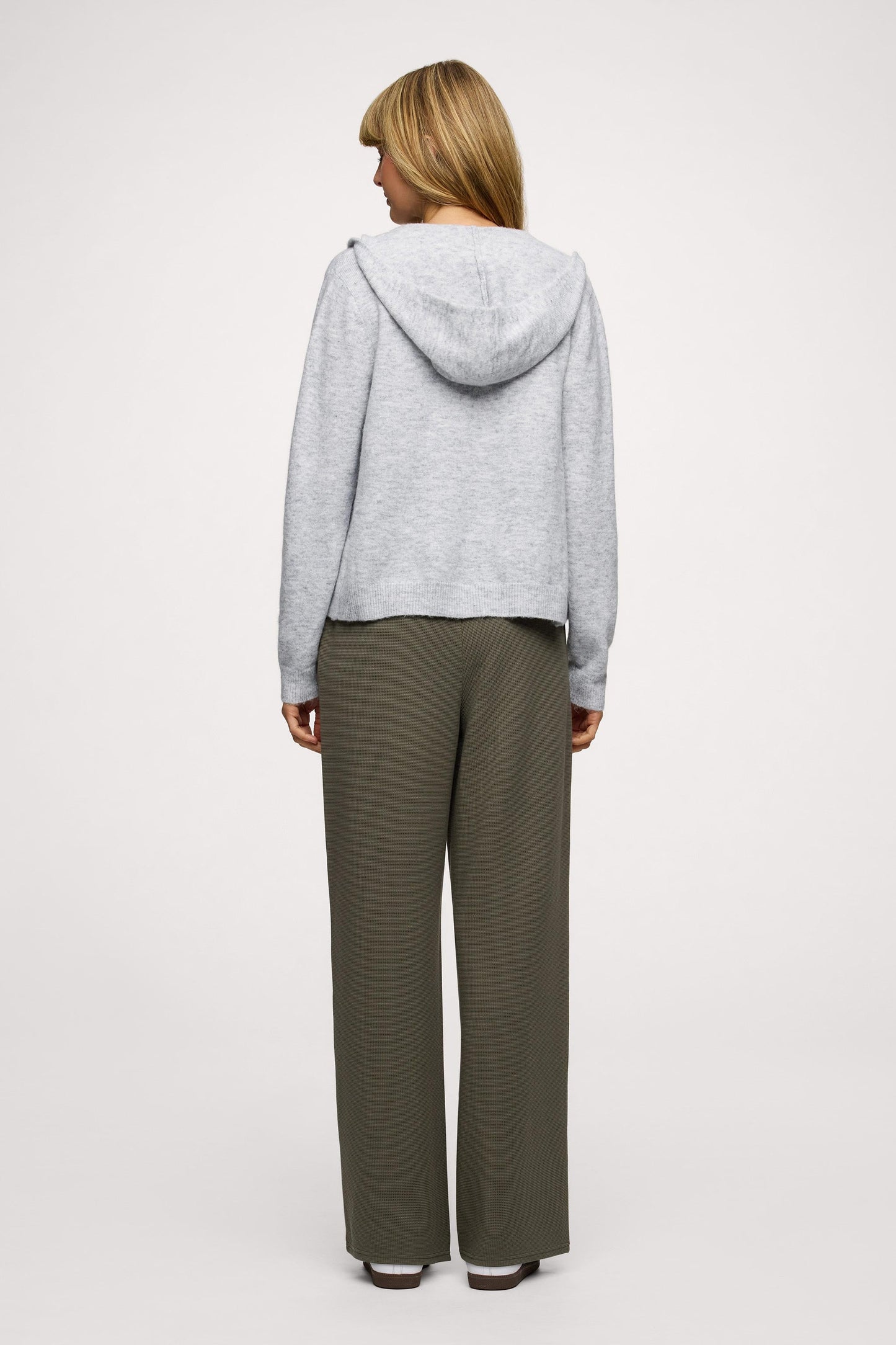 Cozy Knit Zip-Up Cardigan | Heather Grey