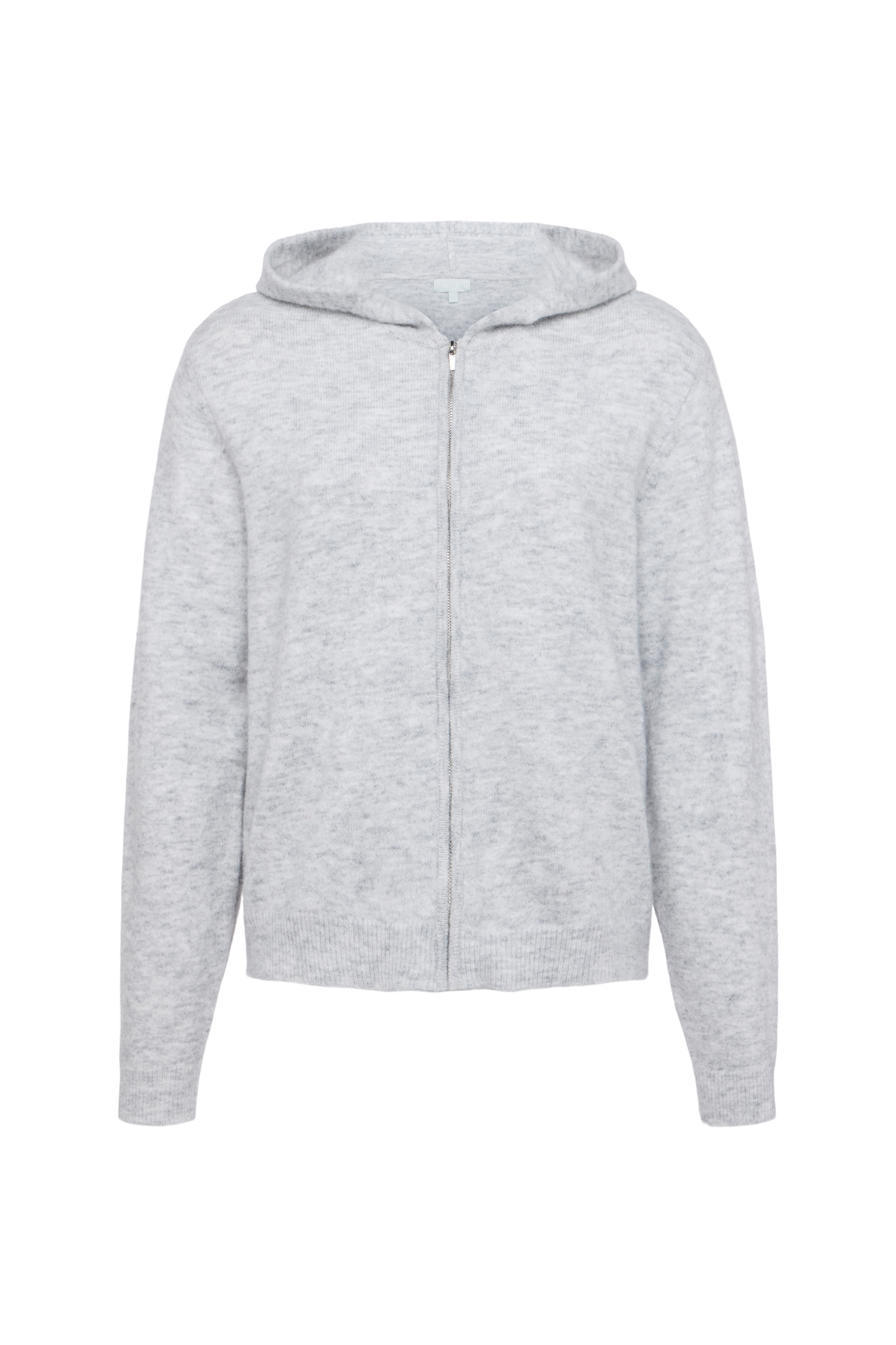 Cozy Knit Zip-Up Cardigan | Heather Grey