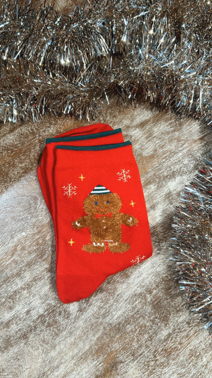 Gingerbread Sock, Red