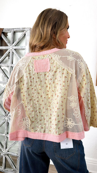 Golden Petal Blouse, Peach Pink