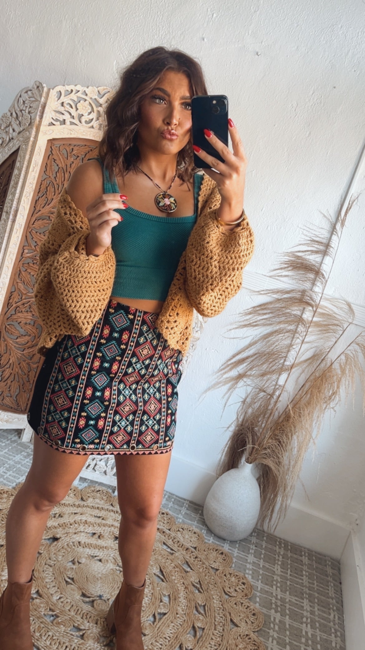 Give Me Your Attention Mini Skirt, Black