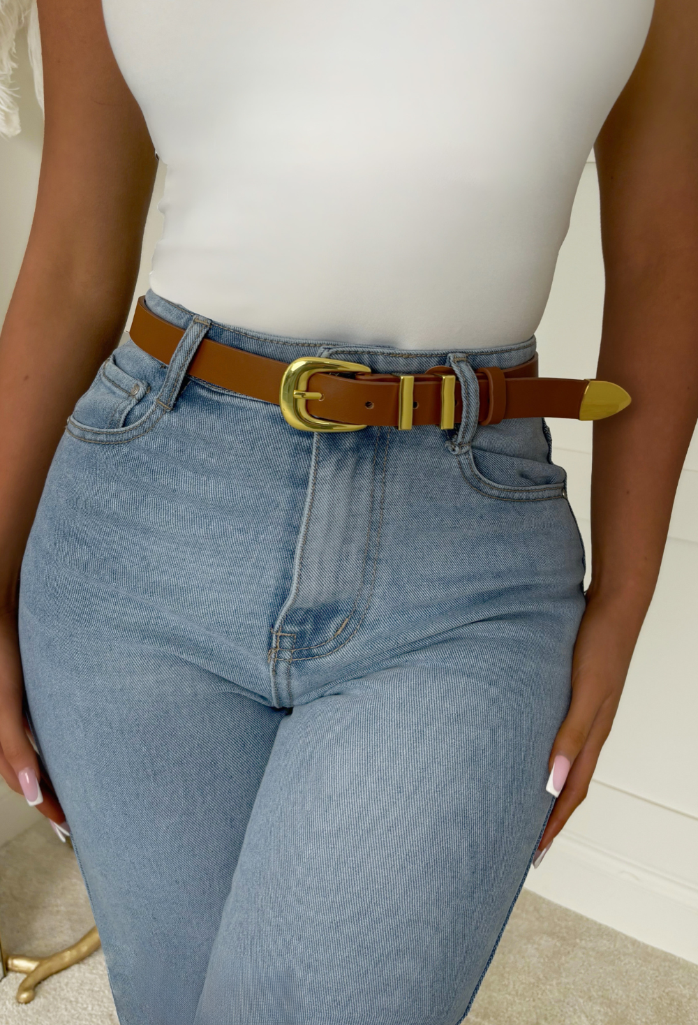 Couture Babe Tan Buckle Belt