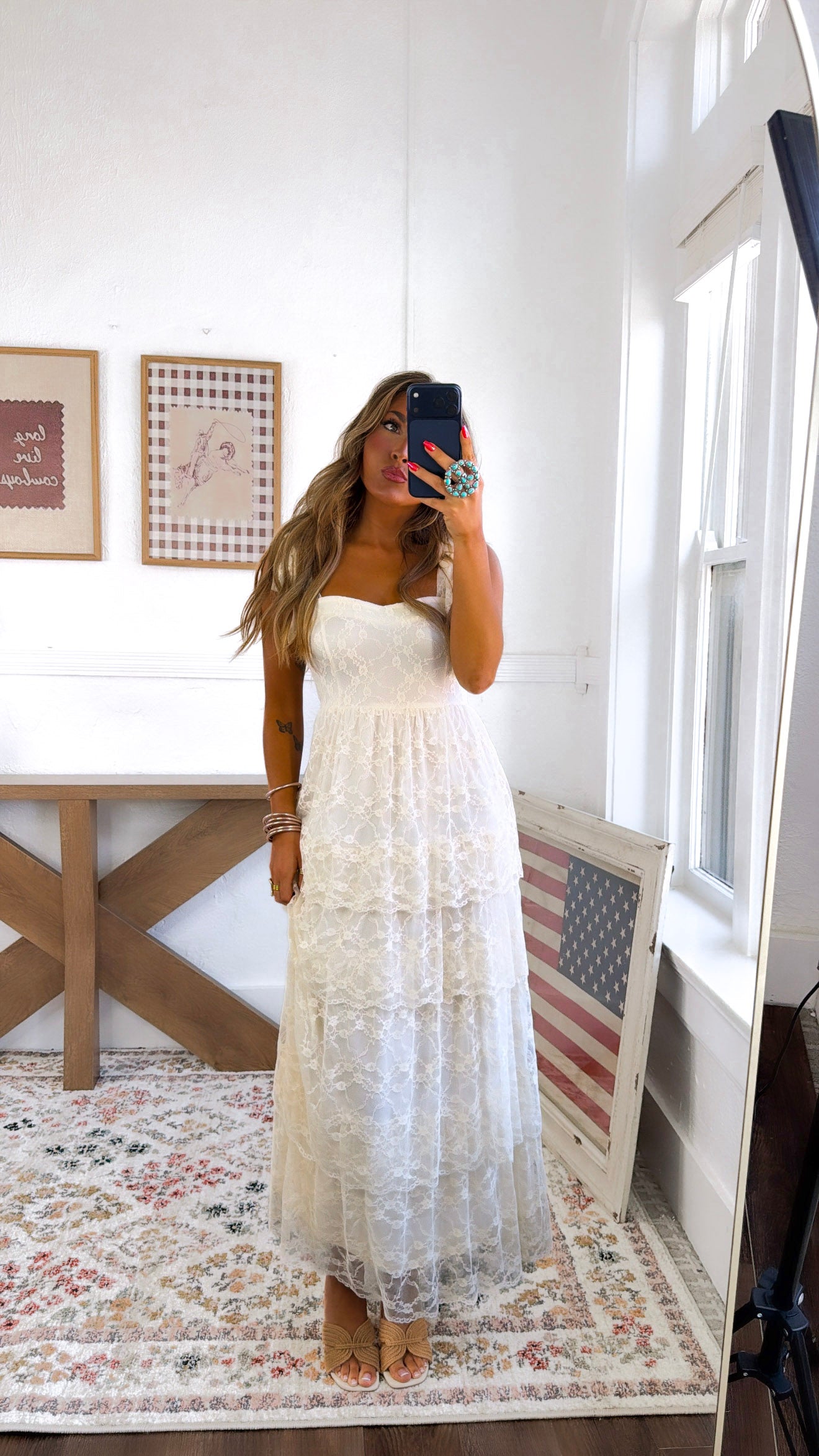 Penelope Floral Maxi Dress, Ivory Cream