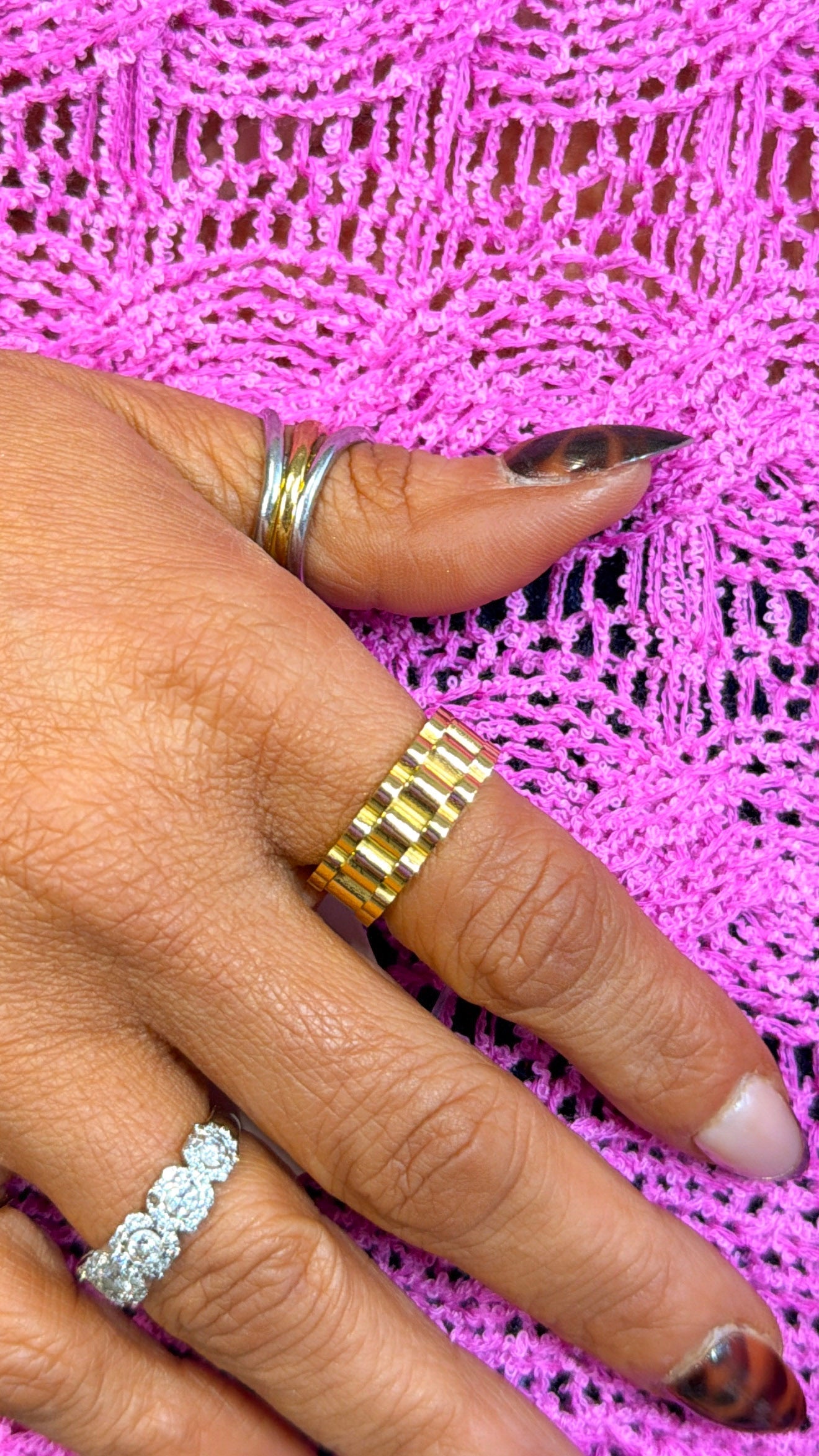 Gold Chain Ring, Gold