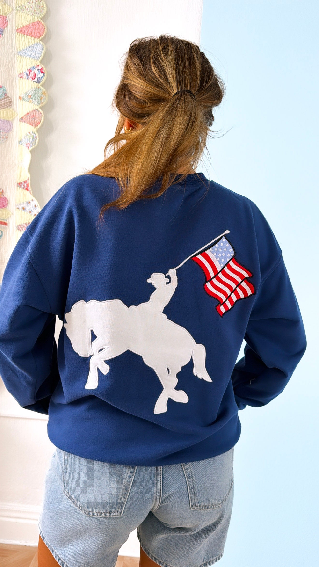 "Freedom" Crewneck, Navy
