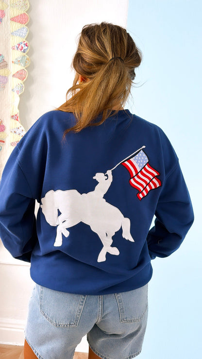 "Freedom" Crewneck, Navy