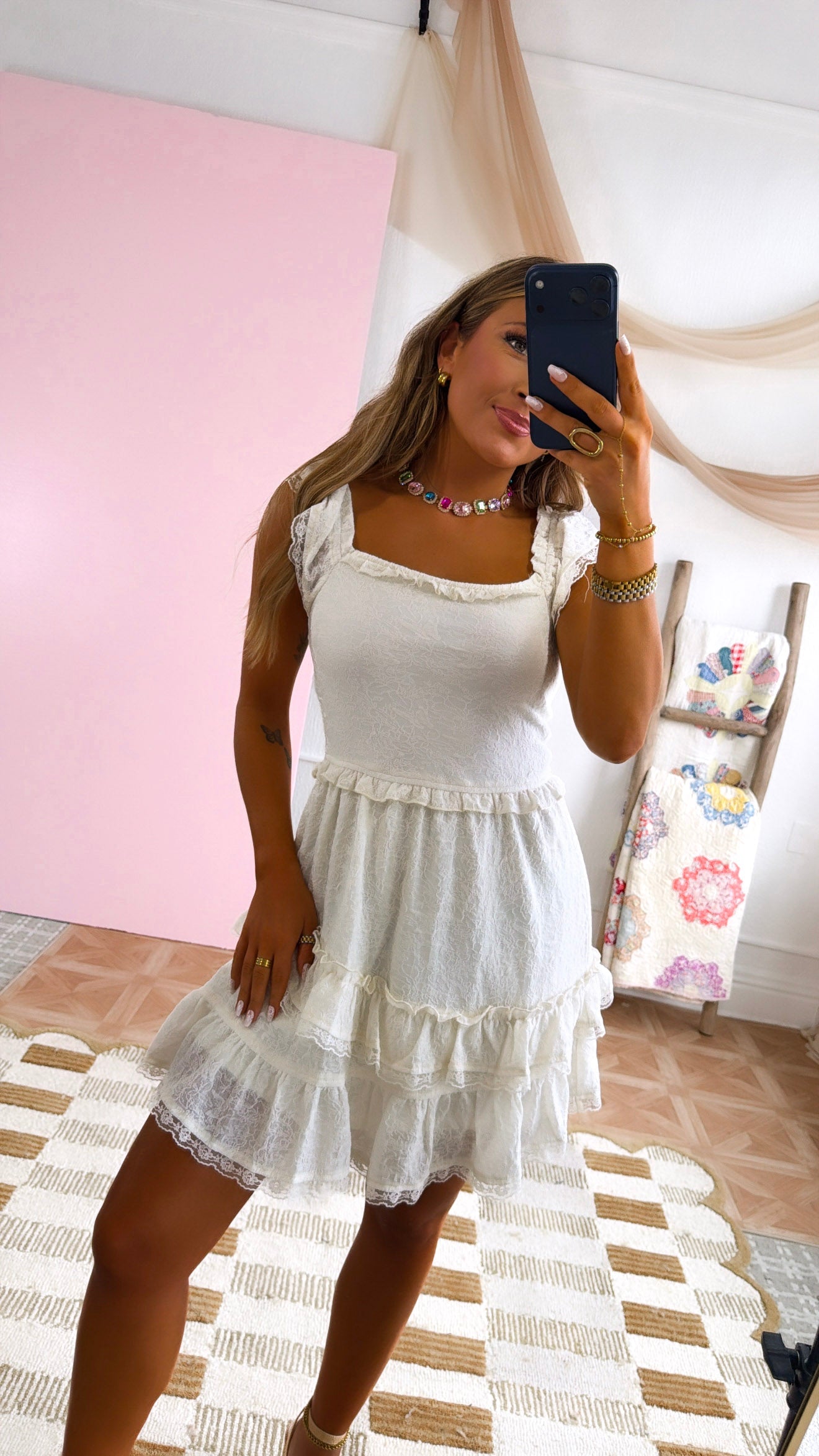 Daydreamer Midi Dress, Cream