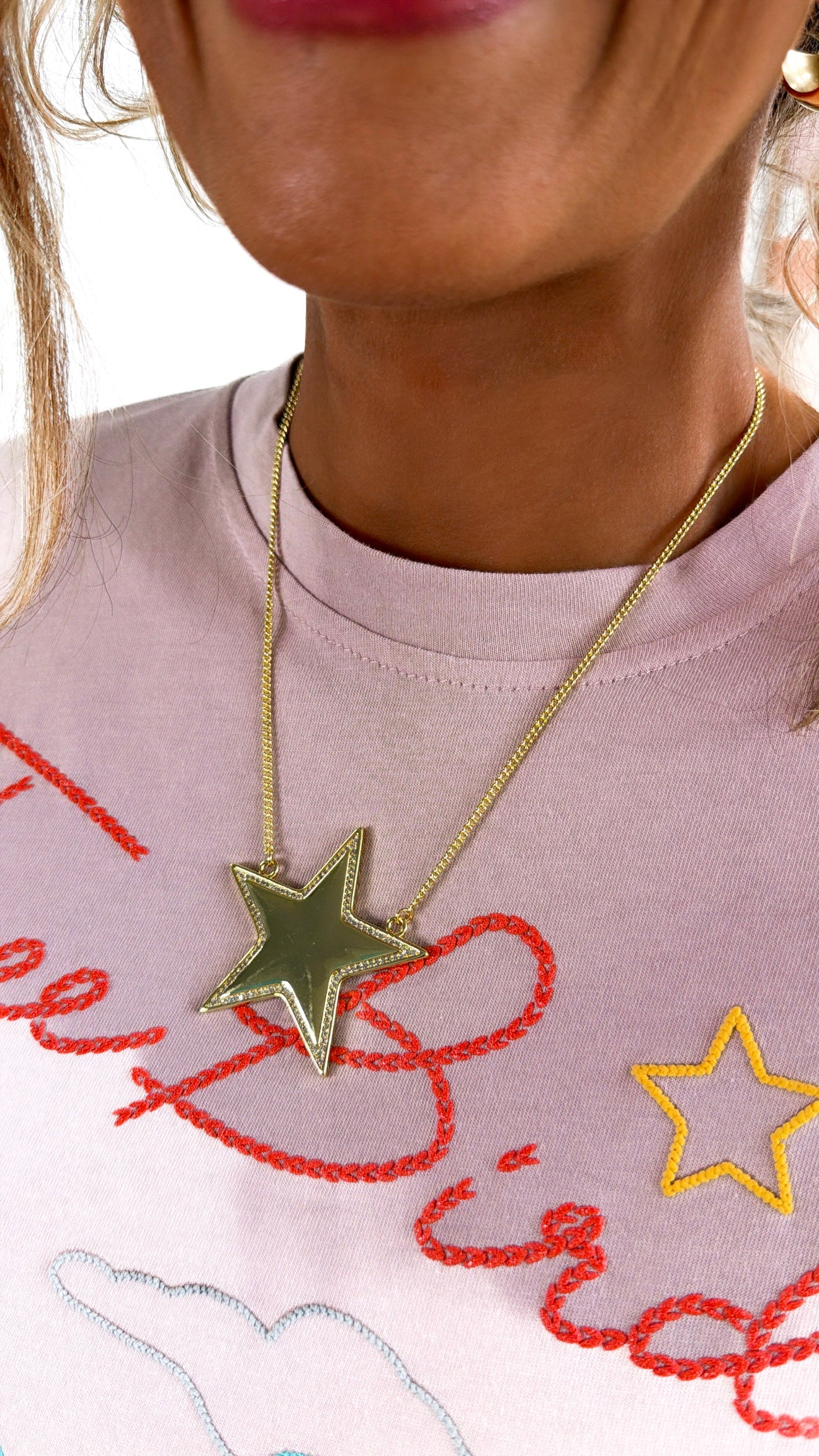 Big Star Necklace, Gold