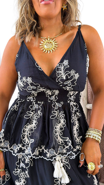 Last Glance Two Piece Set, Black