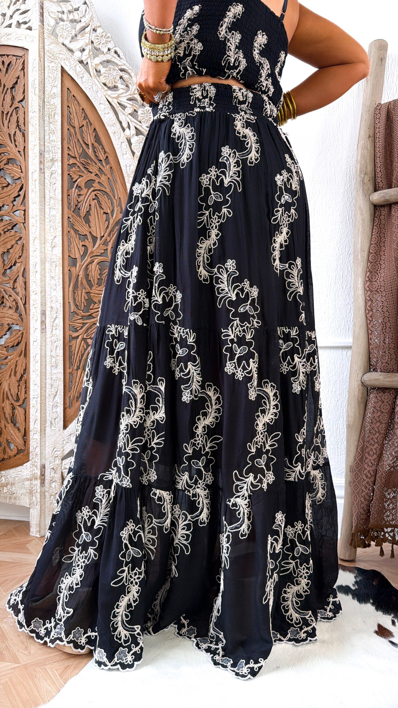 Last Glance Two Piece Set, Black