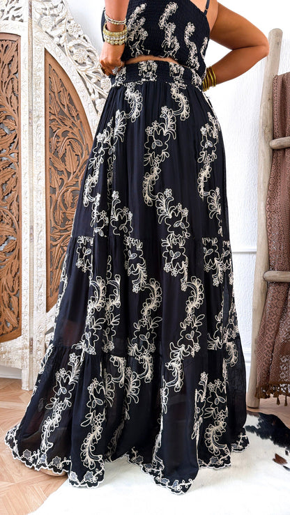 Last Glance Two Piece Set, Black