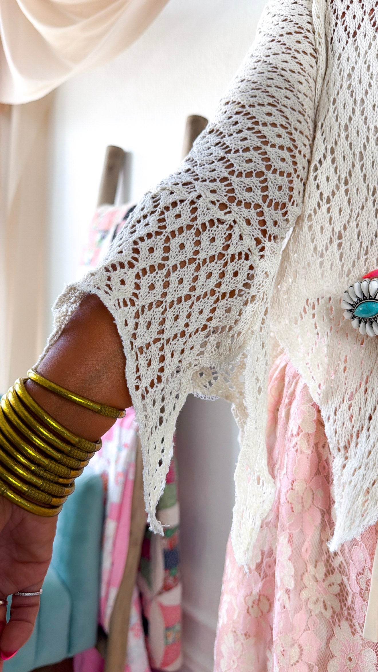 Free Spirit Crochet Top, Natural