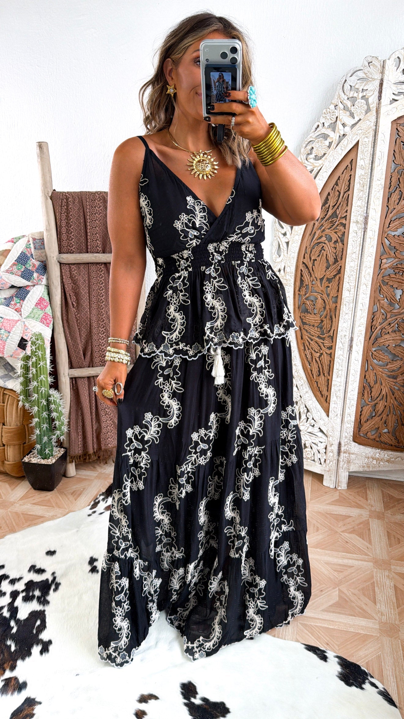 Last Glance Two Piece Set, Black
