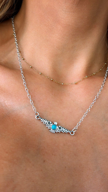 Chain Link Bird Necklace