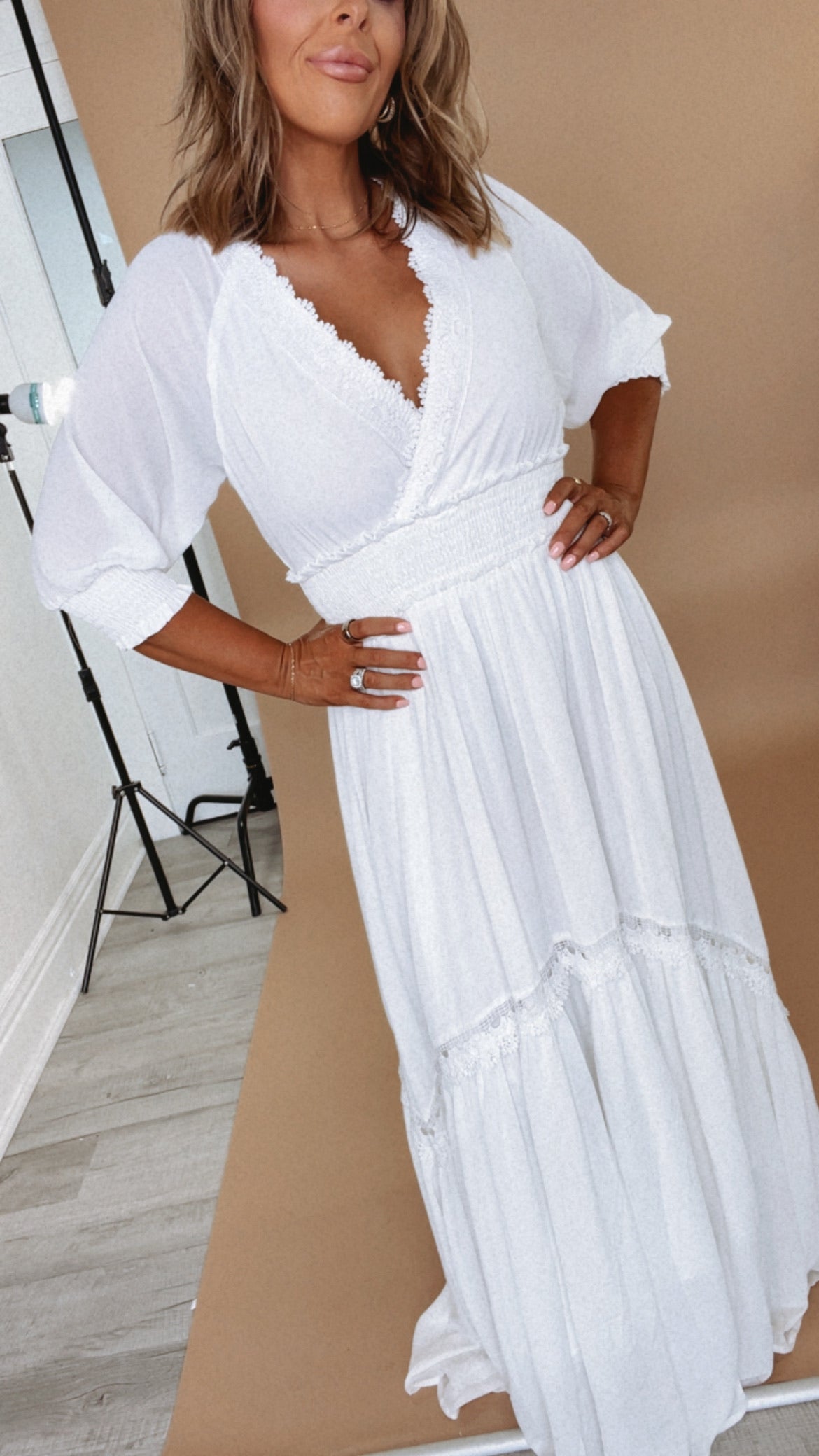 ECB Exclusive: Most Admired Maxi Dress , White
