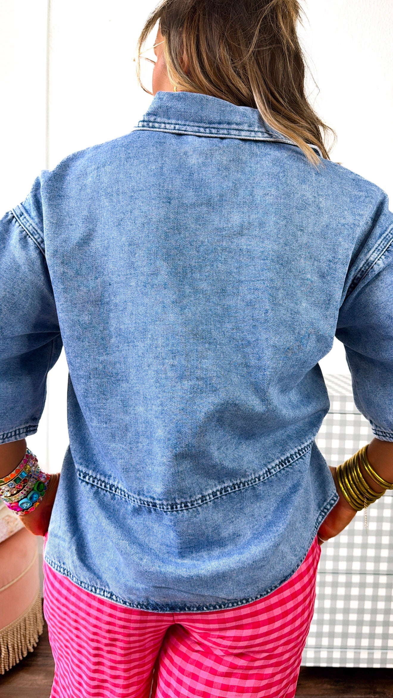 Bluebird Denim Top, Blue Denim