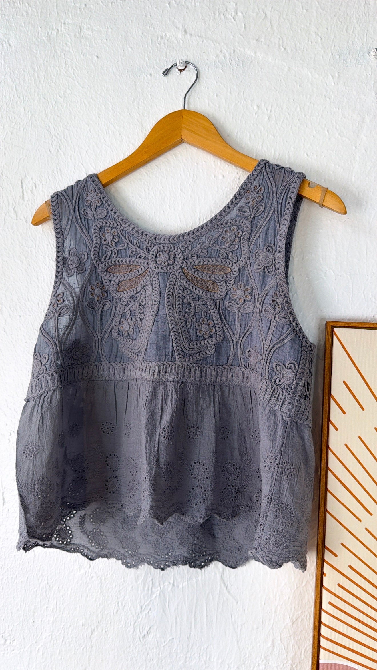 Honey Petal Tank, Heather Grey