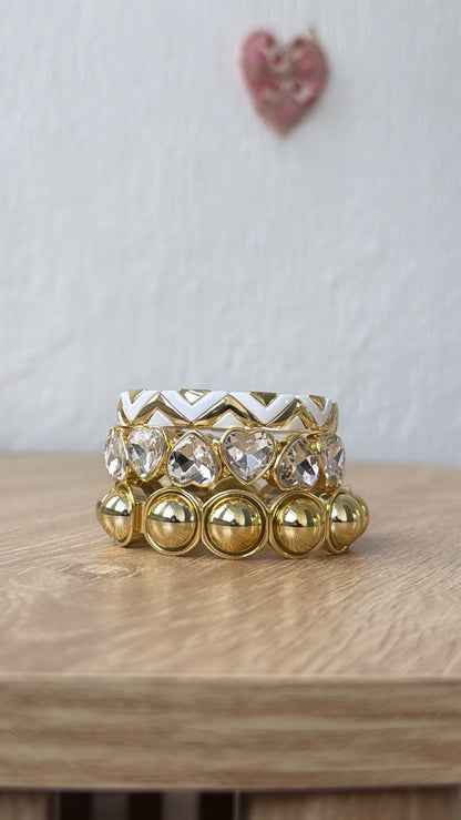 Pearly Love Bracelet Stack