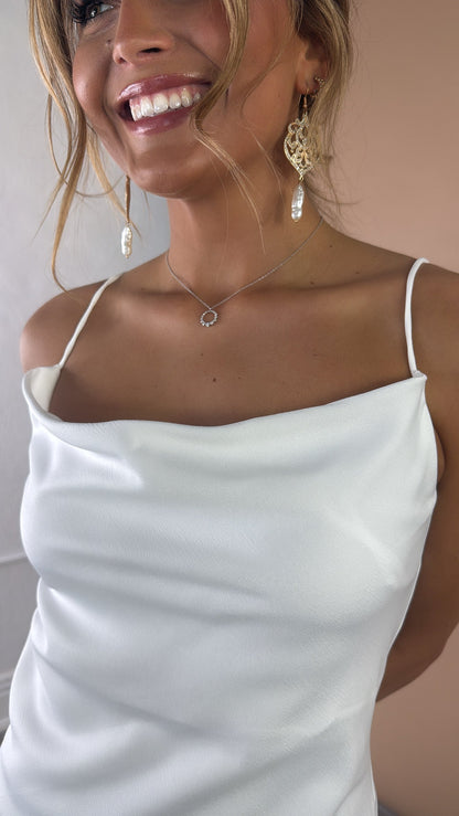 Halo Mini Dress, White