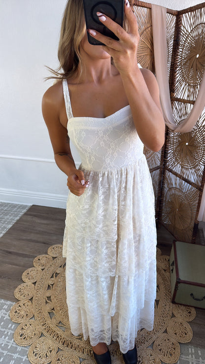 Penelope Floral Maxi Dress, Ivory Cream