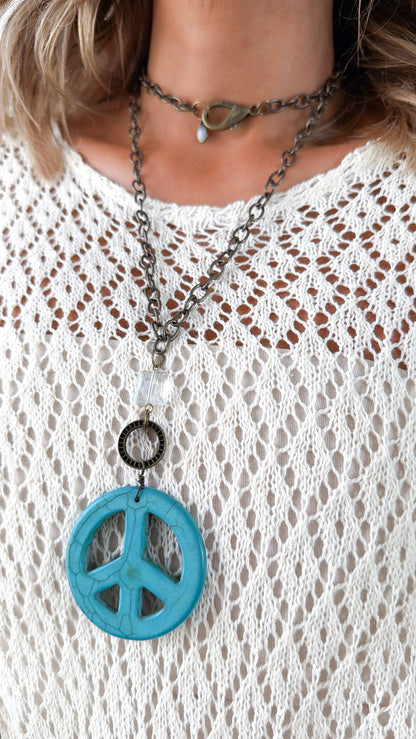 Groovy Necklace, Turquoise