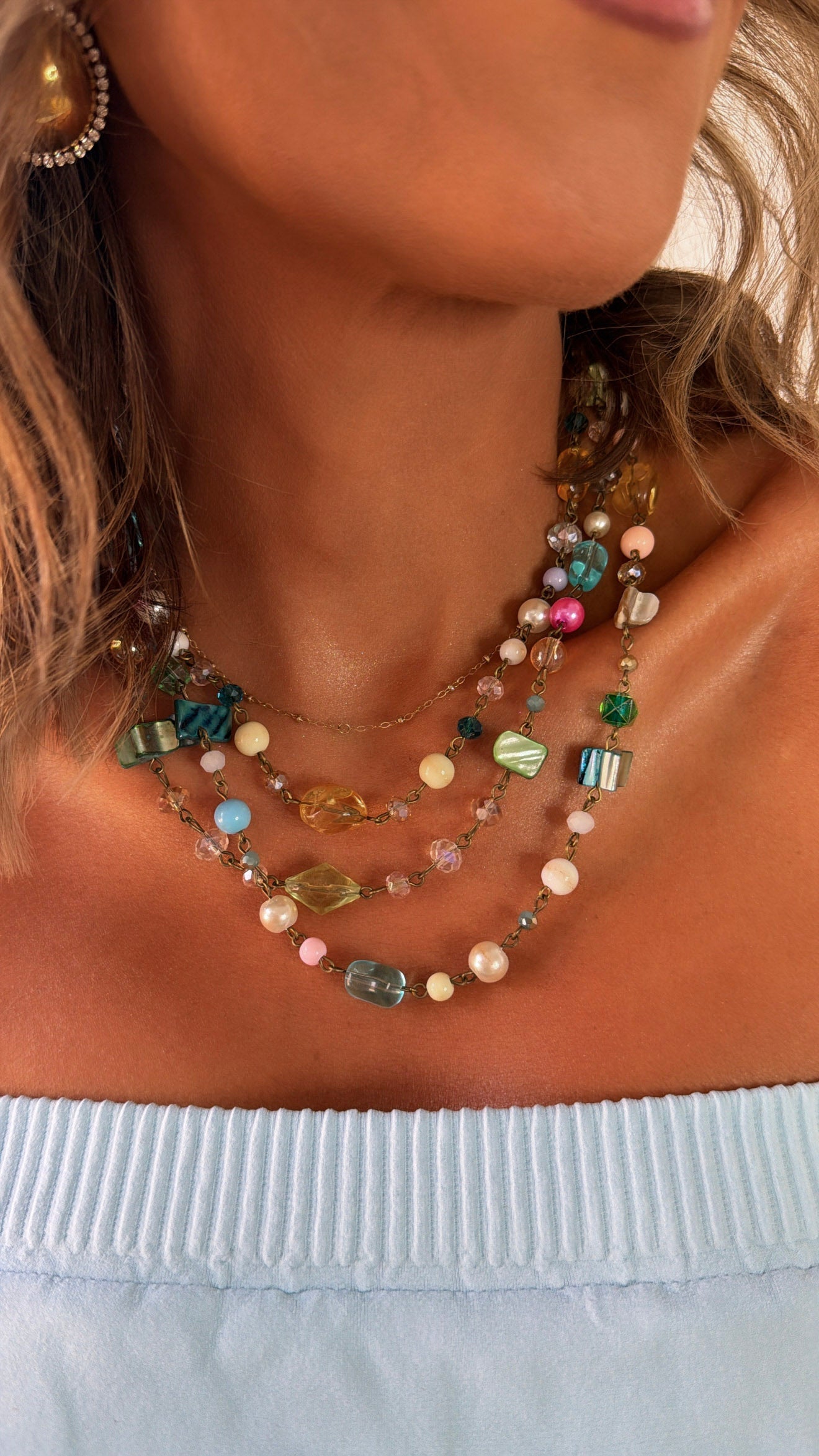 Rachel Short Necklace, Multi