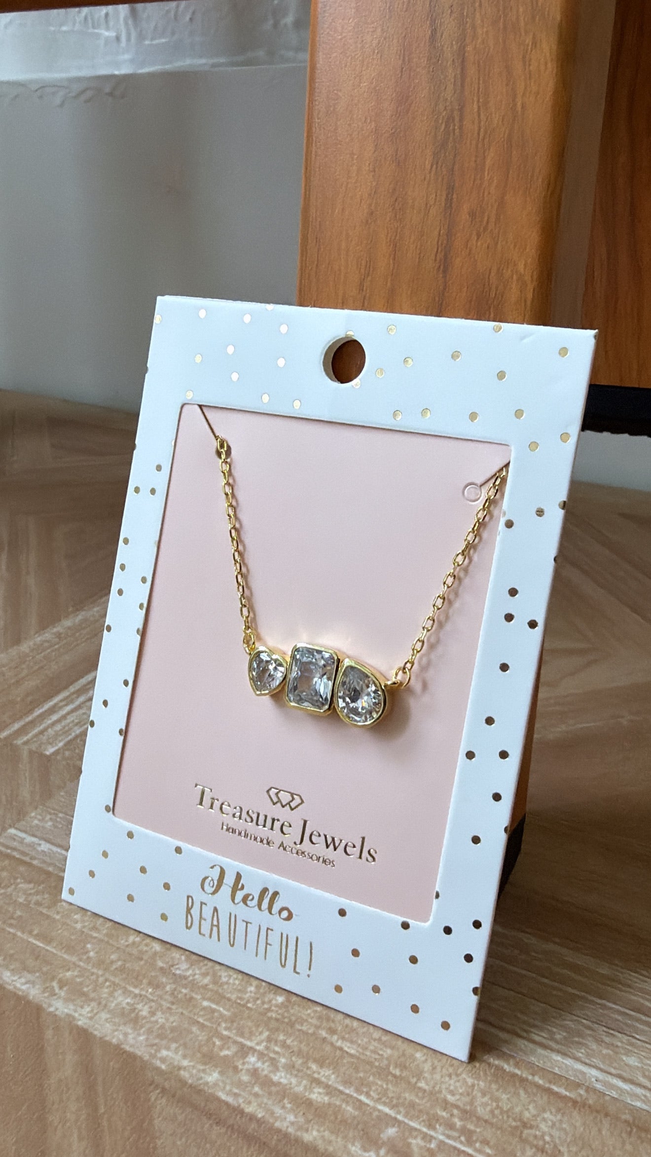 Crystal Love Trio Necklace