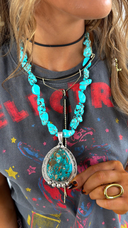 Gemstone Necklace, Turquoise