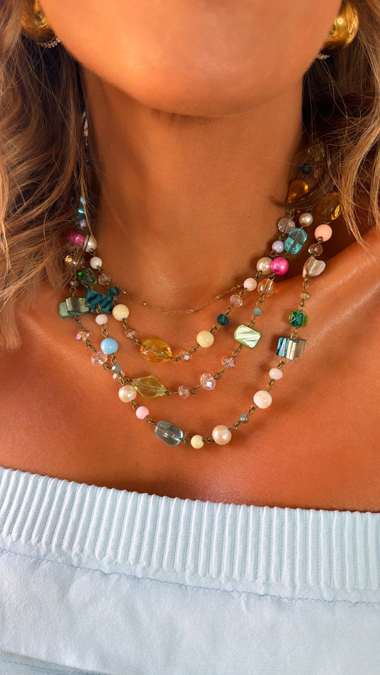 Rachel Short Necklace, Multi