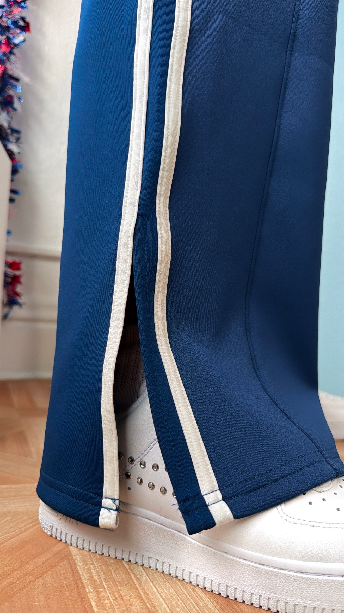 Everyday Stripe Track Pant, Navy/White