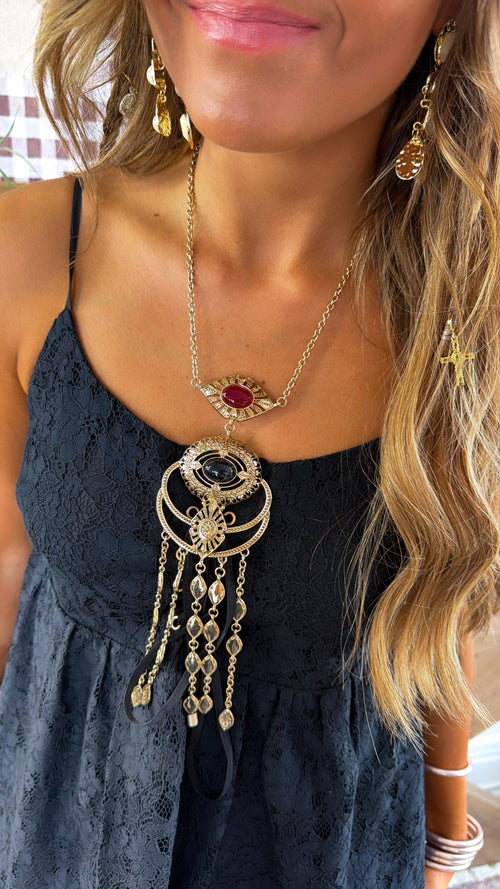 Evil Eye Detailed Necklace