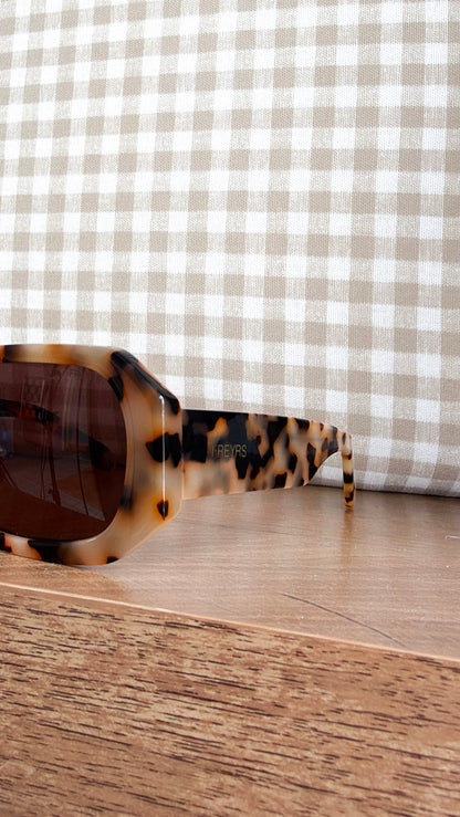 FREYRS: Onyx Acetate Womens Rectangular Sunglasses