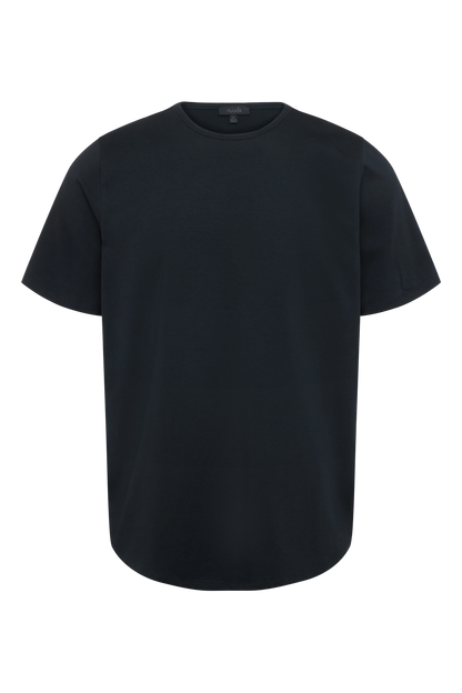 Freeform Curved Hem Tee | Black