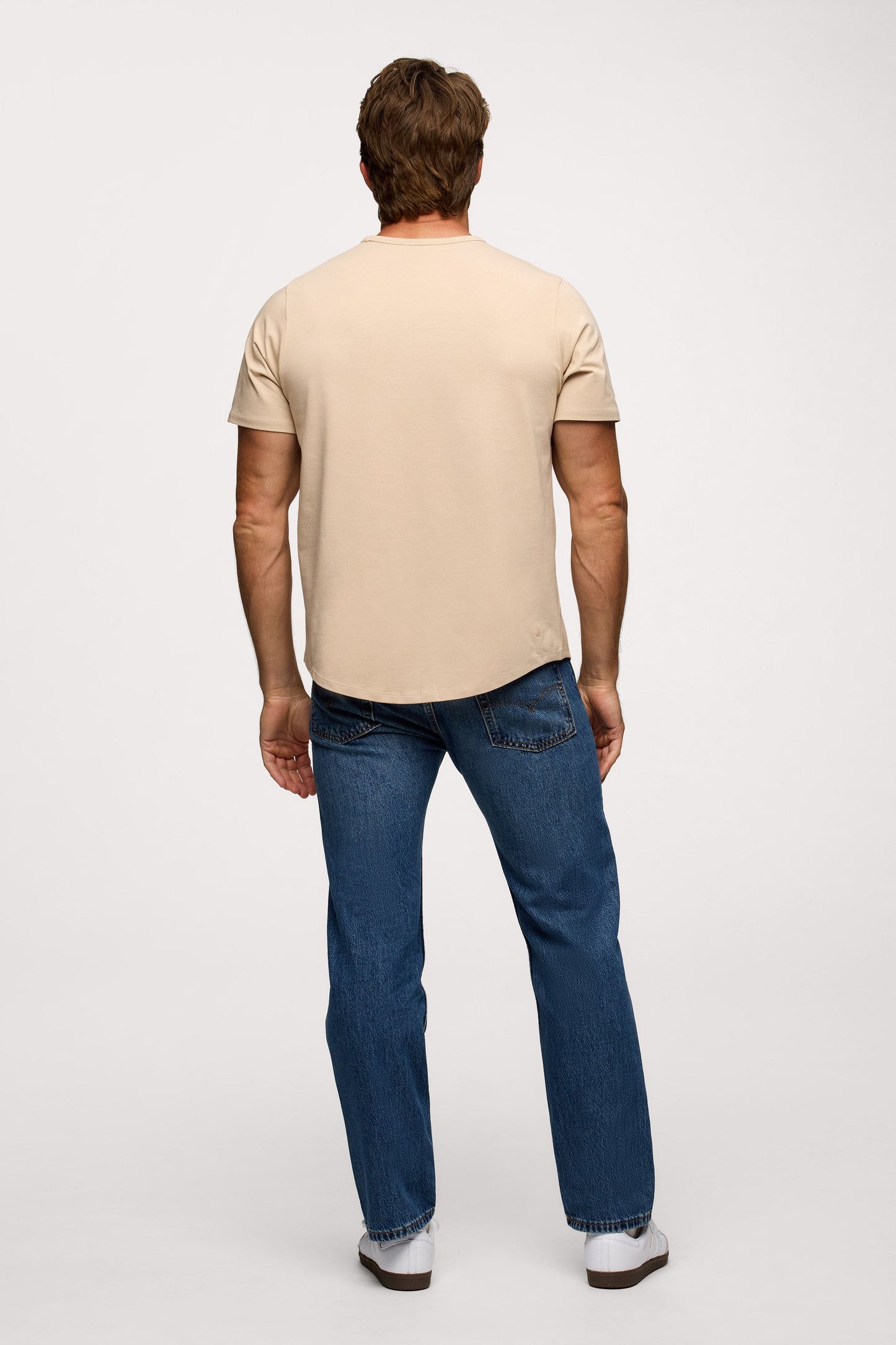 Freeform Curved Hem Tee | Dune