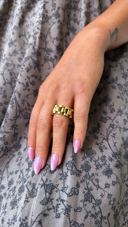 Gold Chain Ring, Gold