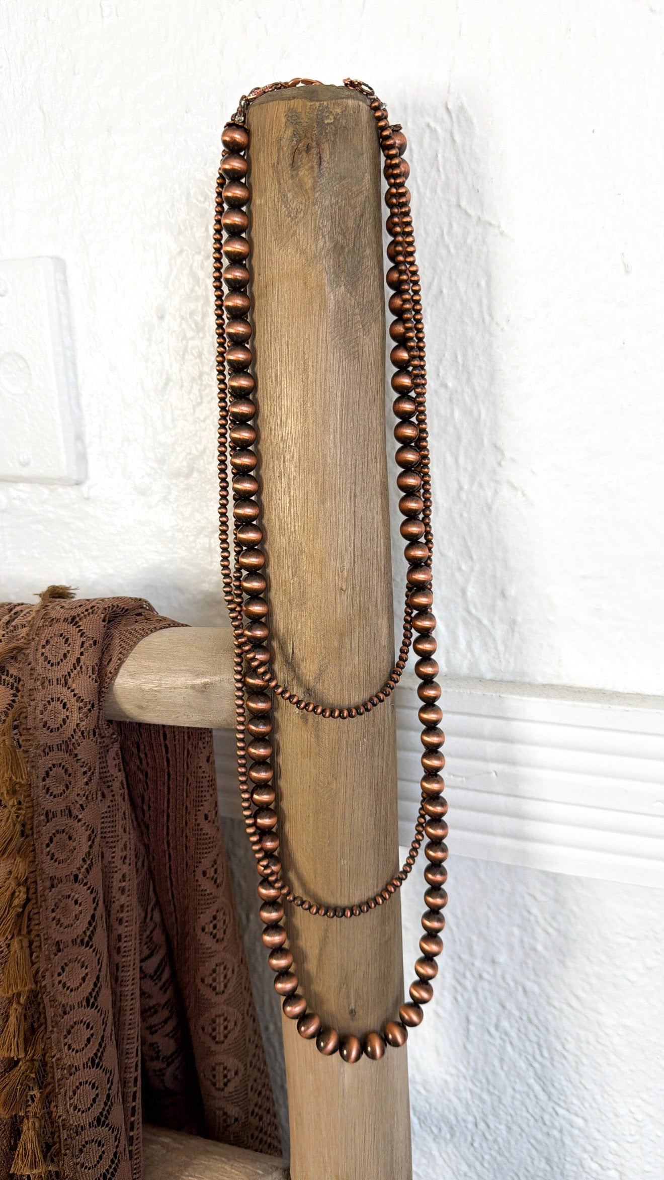 Copper Layered Beaded Necklace