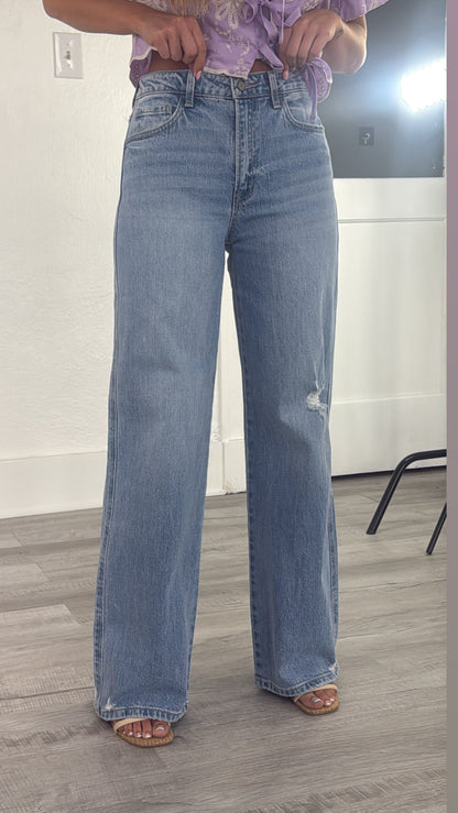 Knix High Rise Wide Leg Jean, VERVET