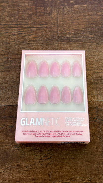 Lovers Blush Press-On Nails | Short Almond | Velvet Pink
