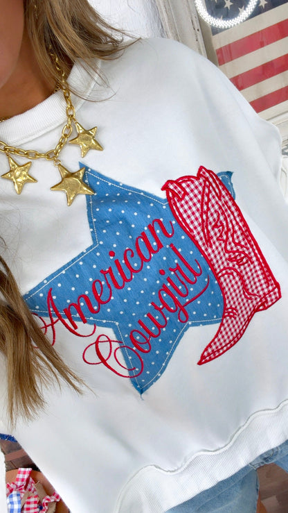 American Cowgirl Crewneck, Off White